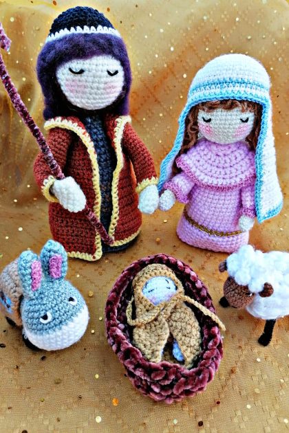 Pesebre a crochet grande 1
